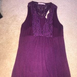 Purple lace tank